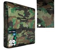 KOTARBAU® Lona Impermeable Exterior 10x12 m, Camuflaje, 90 g/m² | Polietileno, Lona Suelo Piscina, Lona Camping, Polietileno, Resistente, Universal con Ojales