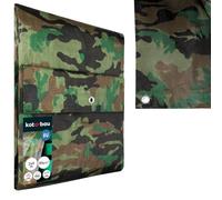 KOTARBAU® Lona Impermeable Exterior 2x4 m, Camuflaje, 90 g/m²