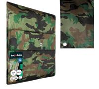 KOTARBAU® Lona Impermeable Exterior 3x4 m, Camuflaje, 90 g/m²