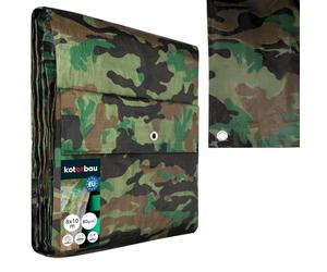 KOTARBAU® Lona Impermeable Exterior 8x10 m, Camuflaje, 90 g/m²