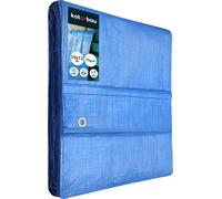KOTARBAU® Lona Impermeable Exterior Polietileno 10x12 m Azul 60 g/m² Lona Impermeable Lona Suelo Piscina Universal con Ojales