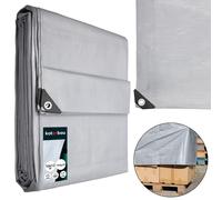 KOTARBAU® Lona Impermeable Exterior - Polietileno - 10x12 m - Plata - 200 g/m2 - Lona Suelo Piscina - Cubierta Reforzada con Ojales - Cubierta de Protección para Jardín - Resistente - Universal