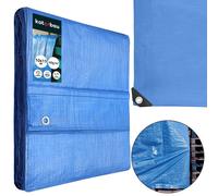 KOTARBAU® Lona Impermeable Exterior Polietileno 10x15 m Azul 60 g/m² Lona Impermeable Lona Suelo Piscina Universal con Ojales