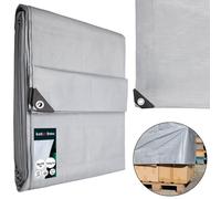 KOTARBAU® Lona Impermeable Exterior Polietileno 6x10 m Plata 160 g/m² Lona Impermeable Lona Suelo Piscina Universal con Ojales