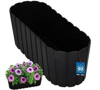 KOTARBAU® Maceta - Jardineras Exterior - Macetero - Plástico - 40 x 13 x 13 cm - Antracita - Maceta Rectangular - Jardinera Balcón - Macetero Grande - Decoración Rústica