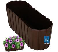 KOTARBAU® Maceta - Jardineras Exterior - Macetero - Plástico - 40 x 13 x 13 cm - Marrón - Maceta Rectangular - Jardinera Balcón - Macetero Grande - Decoración Rústica