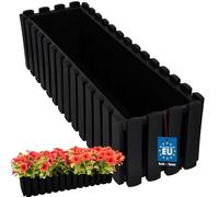 KOTARBAU® Maceta - Jardineras Exterior - Plástico - 58 x 18 x 16 cm - Antracita - Jardinera Rectangular - Macetero - Maceta Exterior - Jardinera Balcón