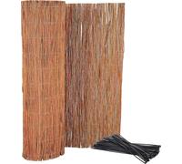 KOTARBAU® Malla de ocultación, 110 x 500 cm, Rollo de 5 Metros, Valla de Mimbre, Cerca, Malla para ocultación y decoración de ambientes, Cañizo, Privacidad, Jardín, Balcón, Terraza, Bridas Incluidas