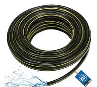 KOTARBAU® Manguera de jardín de 1/2", 20 m, 4 capas, Manguera de PVC reforzada, Antitorsión, Negro, Manguera profesional para regar plantas, Manguera jardín, Manguera de agua, Manguera riego flexible