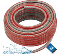 KOTARBAU® Manguera de jardín de 1/2", 50 m, 6 capas, Manguera de PVC reforzada, Anti torsión, Gris, Manguera profesional para regar plantas, Manguera jardín, Manguera de agua, Manguera riego flexible