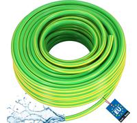KOTARBAU® Manguera para Jardín 1", Rollo de 50 m, 4 Capas, Antitorsión, Verde Amarillo, Profesional, Manguera para regar Las Plantas, césped, PVC