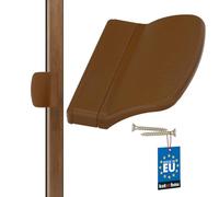 KOTARBAU® Manija para puerta de balcón, Tirador de puerta de terraza, Mango, Manilla para puerta balconera, Asa de agarre para fumadores, Pomo para puertas correderas, ventanas, Marrón caramelo