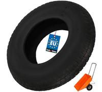 KOTARBAU® Neumático Carretilla - 4 PR - Goma - ⌀ 40 cm - Negro - Cubierta De Goma Carretilla - Neumático de Recambio - Cubierta de Recambio - Fácil Montaje - Resistente Al Desgaste