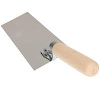 KOTARBAU® Paleta de albañilería 130mm, Paleta trapezoidal con punta cuadrada, Acero inoxidable, Mango ergonómico de madera, Espátula de yeso para trabajos de albañilería y alicatado, Paleta de albañil