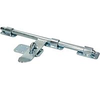 KOTARBAU® Pestillo con perno deslizante 340 mm, Cierre con ojal para candado, Cerrojo de acero galvanizado, Cerrojo de seguridad para puertas y verjas, Protección contra robo, Herraje para puerta