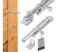 KOTARBAU® Pestillo corredizo pequeño 100 mm blanco galvanizado de 0,9 cm pestillo para puerta interior y exterior de jardín, cerradura de puerta corredera