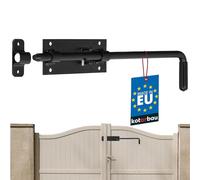 KOTARBAU® Pestillo de Acero, 400 mm, Color Negro, Cerrojo para Puertas de Garaje, portones o cancelas, Recubrimiento en Polvo, Pestillo con Mango de Goma, Cerradura