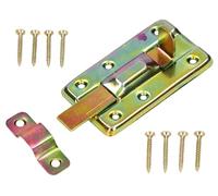 KOTARBAU® Pestillo para puerta, 80 mm, Pestillo con pasador deslizante, Acero inoxidable, Cerrojo de seguridad, Pestillo deslizante dorado, Pestillo universal, Pestillo de puerta con tornillos