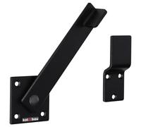 KOTARBAU® Pestillo para puerta de 5 x 15,5 cm, acero con recubrimiento en polvo, cerrojo negro, cerrojo con cerradura, cubierta para puerta de jardín, cerradura de puerta exterior