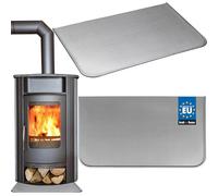 KOTARBAU® Placa de fondo para estufa de chimenea 40 x 60 cm de acero galvanizado, placa de base, placa de cenizas, placa de fondo para chimenea, placa de protección contra chispas, placa de suciedad