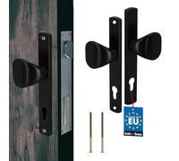 KOTARBAU® Pomo para puerta de 90 mm, placa de aluminio, tirador de puerta, tirador de puerta con roseta, tiradores para puerta de habitación, tiradores interiores, cerradura de puerta, cerradura