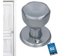 KOTARBAU® Pomo para puerta, Plateado, Pomo giratorio tipo copa tulipa, Acero lacado, Tirador en roseta redonda, Agarrador, Manilla