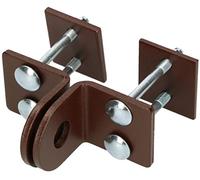 KOTARBAU® Portacandados 40 mm, Cerrojo de acero para candado, Marrón, Puerta de doble hoja, Protección contra robo, Herraje para puerta, Cierre de seguridad