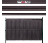 KOTARBAU® Protección visual para paneles verticales, 153 x 250 cm, color marrón oscuro, listones de PVC para paneles, vallas de privacidad, listones de protección para paneles de vallas, juego de plás