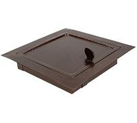 KOTARBAU® Puerta de Chimenea 140 x 140 mm de Cobre Antiguo con Escudo térmico para Abrir con Tornillo o Moneda marrón