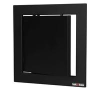 KOTARBAU® Puerta de inspección 15x15 cm Compuerta de revisión encartonado Negro Plástico Tapa de mantenimiento Puerta de servicio Revitür Puerta de limpieza