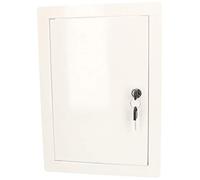 KOTARBAU® Puerta de inspección, 20 x 30 cm, Acero inoxidable, Panel de acceso, Compuerta de fácil acceso, Puerta de revisión, Trampilla para pared o techo, Blanca, Cerradura con llave
