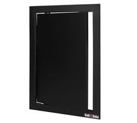 KOTARBAU® Puerta de inspección 20x30 cm Compuerta de revisión de yeso negro Plástico Tapa de mantenimiento Puerta de servicio Puerta de revisión Puerta de limpieza