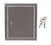 KOTARBAU® Puerta de inspección, 25 x 25 cm, Acero inoxidable, Panel de acceso, Compuerta de fácil acceso, Puerta de revisión, Trampilla para pared o techo, Plateada, Cerradura con llave