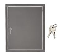 KOTARBAU® Puerta de inspección, 25 x 30 cm, Acero inoxidable, Panel de acceso, Compuerta de fácil acceso, Puerta de revisión, Trampilla para pared o techo, Plateada, Cerradura con llave