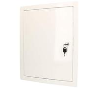 KOTARBAU® Puerta de inspección, 30 x 40 cm, Acero inoxidable, Panel de acceso, Compuerta de fácil acceso, Puerta de revisión, Trampilla para pared o techo, Blanca, Cerradura con llave
