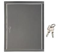 KOTARBAU® Puerta de inspección, 40 x 50 cm, Acero inoxidable, Panel de acceso, Compuerta de fácil acceso, Puerta de revisión, Trampilla para pared o techo, Plateada
