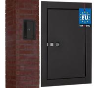 KOTARBAU® Puerta de inspección de Chimenea, 14 x 21 cm, Acero Inoxidable, Color marrón, Panel de Acceso, Compuerta de fácil Acceso, Puerta de revisión, Trampilla para Pared con pestillo