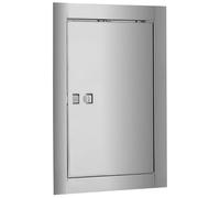 KOTARBAU® Puerta de inspección de chimenea, 14 x 21 cm, Acero inoxidable, Color plateado, Panel de acceso, Compuerta de fácil acceso, Puerta de revisión, Trampilla para pared con pestillo