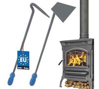 KOTARBAU® Rascador + Atizador para Estufas, chimeneas, barbacoas, Acero Lacado, Atizador para Remover Las brasas, leña o carbón, Accesorio de Chimenea, Rasqueta, Atizador de Fuego, Resistente