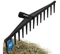 KOTARBAU® Rastrillo Jardin - Plástico - 59 cm - Negro - Rastrillo Hojas Jardin - Sin Mango - 14 Dientes - para Cesped - Herramienta para Jardinería - Ligero y Resistente