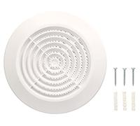 KOTARBAU® Rejilla de Ventilación 100 mm Conexión de brida tubo Redonda con Mosquitera, Blanca