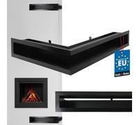 KOTARBAU® Rejilla de ventilación para chimenea, esquina, 40/60 cm, para la derecha, rectangular, de acero pulverizado, color