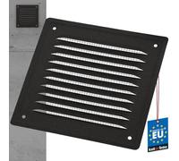 KOTARBAU® Rejilla Ventilacion - Acero - 16.5 x 16.5 cm - Grafito - Rejilla con Mosquitera - Resistente A La Corrosión
