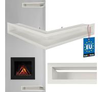 KOTARBAU® Rejilla Ventilacion - Acero Revestido - Esquinera - 50/50 cm - Blanco - Rejilla Ventilacion Chimenea - Resistente Calor - Moderna Decorativa