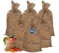 KOTARBAU® Sacos de Yute, Saco de Yute Tejido Natural 45x95 cm | 6 unidades, Saco de Arpillera, Bolsas de Yute, para Patatas y Residuos de Jardín, Natural