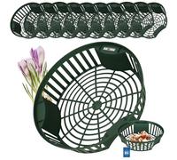 KOTARBAU® Set 10 Unidades Cesta para Bulbos - Plástico - ⌀ 265 mm - Verde - Bandeja para Plantar Bulbos de Flores - Tulipanes - Narcisos - Organizador Jardín - Reutilizable