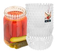 KOTARBAU® Set de 10 Unidades Pesos de Fermentación - Rejilla de Fermentación para Tarros - Polipropileno - 100 mm - Transparente - Accesorio para Conservas