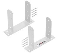KOTARBAU® Set de 2 Unidades Soporte para Poste - Pie de Pilar - TT - Acero Galvanizado - 160 mm - Plata - Anclaje para Poste - Resistente a la Corrosión - Soportes para Pérgola