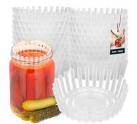KOTARBAU® Set de 20 Unidades Pesos de Fermentación - Rejilla de Fermentación para Tarros - Polipropileno - 100 mm - Transparente - Accesorio para Conservas