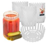 KOTARBAU® Set de 36 Unidades Pesos de Fermentación - Rejilla de Fermentación para Tarros - Polipropileno - 82 mm - Transparente - Accesorio para Conservas
